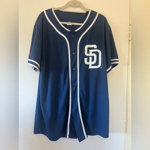 Blue Baseball Jersey with White Accents